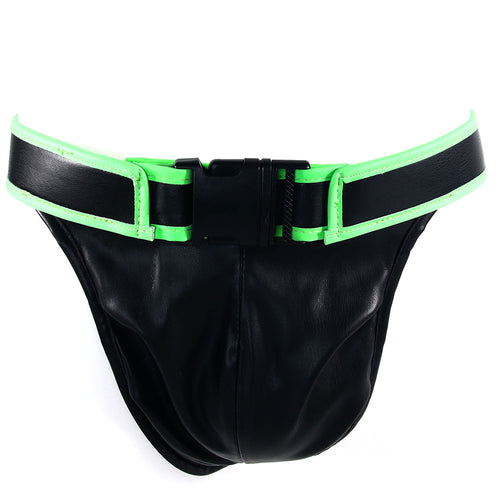 Ouch! Glow In The Dark Front Buckle Jock Strap /M