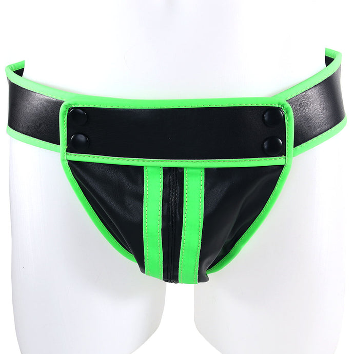 Ouch! Glow In The Dark Striped Pouch Jock Strap /M