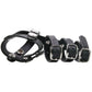 Blue Line Triple Cock and Ball Strap with Leash Lead