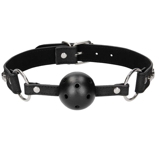 Ouch! Breathable Ball Gag with Diamond Studded Straps