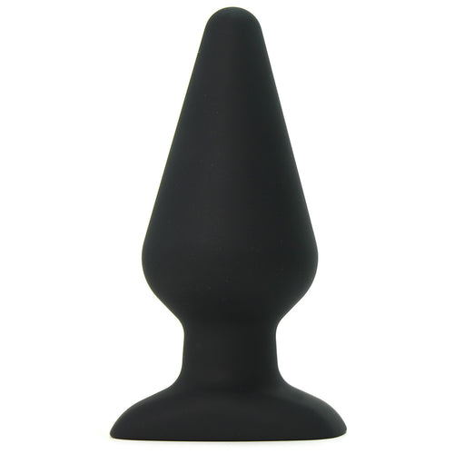 All About Anal Seamless Silicone 6 Inch Butt Plug in Black