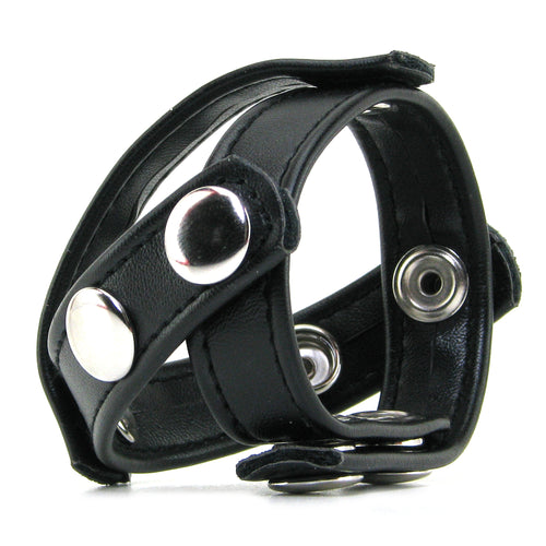 Blue Line T-Style Cock Ring with Ball Divider