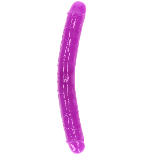 RealRock Glow In The Dark 12 Inch Double Dildo in Purple
