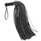 Leather Short Flogger in Black