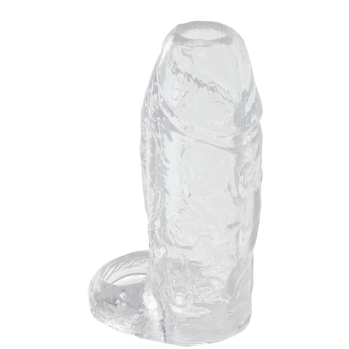 TitanMen 5 Inch Cock Sleeve with Ball Strap in Clear
