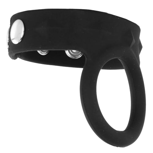 Large Tri-Snap Scrotum Support Ring in Black