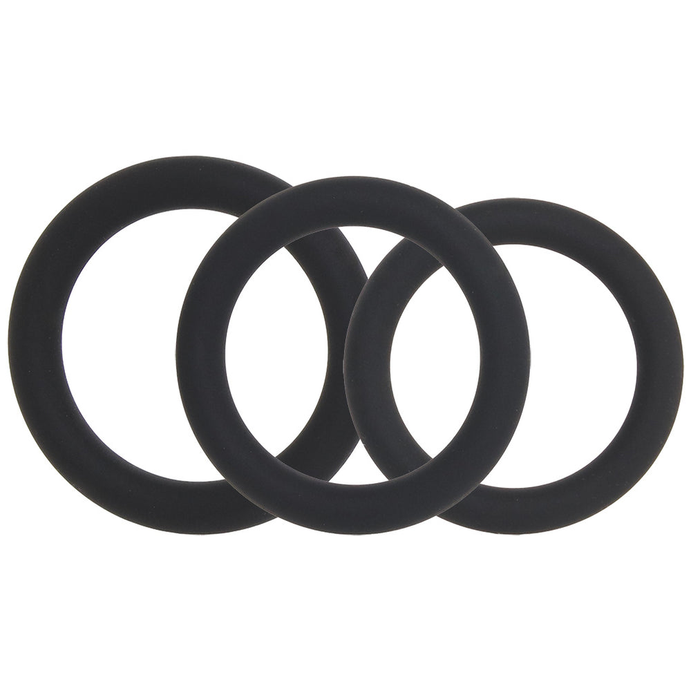 LEVELZ 3 Piece Classic Cock Ring Set in L-XXL