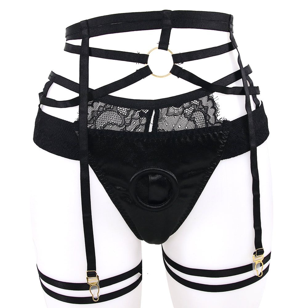 Bedroom Bliss Belle Panty Harness & Garter in Medium