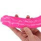 RealRock Glow In The Dark 15 Inch Double Dildo in Pink