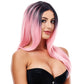 Elle Straight Wig in Pink & Black