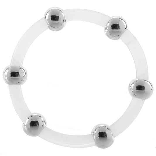 XL Steel Beaded Silicone Rings