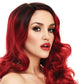 Candice Curled Wig in Dark Red