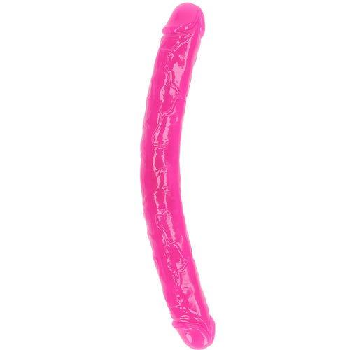 RealRock Glow In The Dark 15 Inch Double Dildo in Pink
