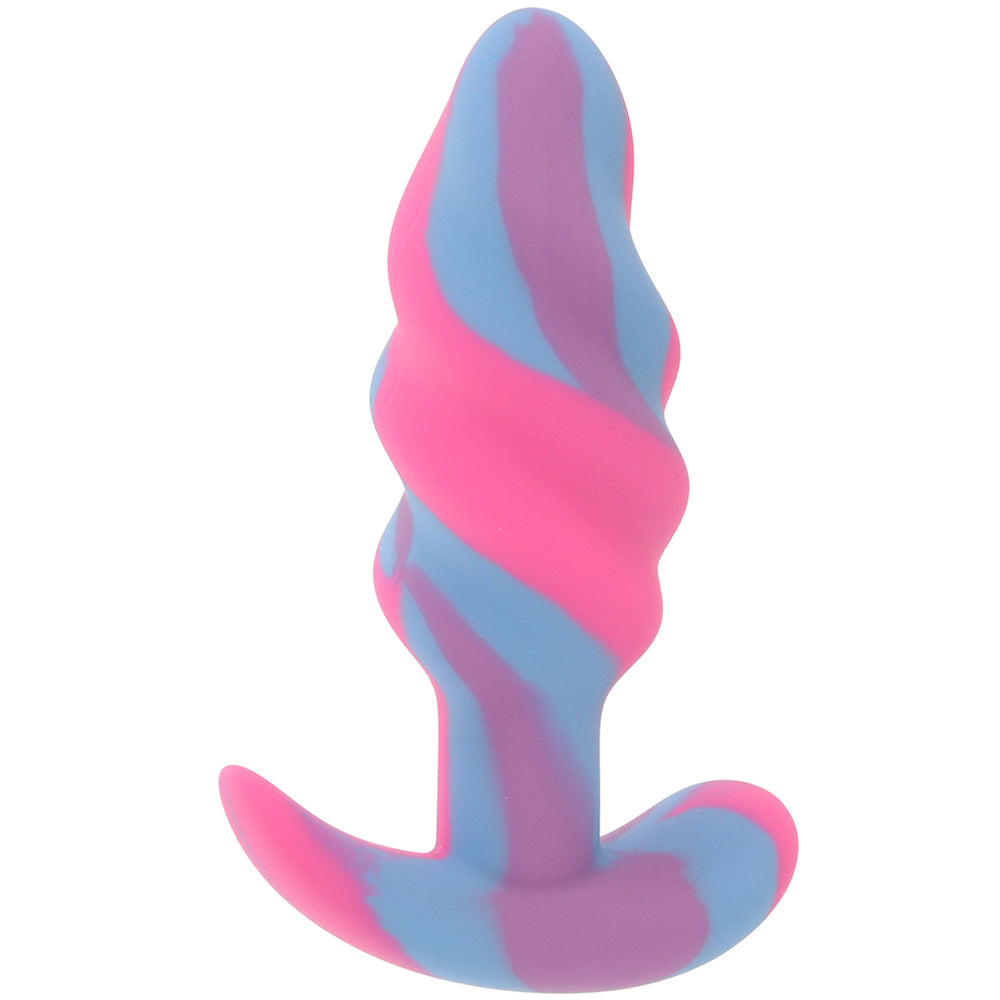 Creature Cocks Unicorn Swirl Silicone Butt Plug in Small