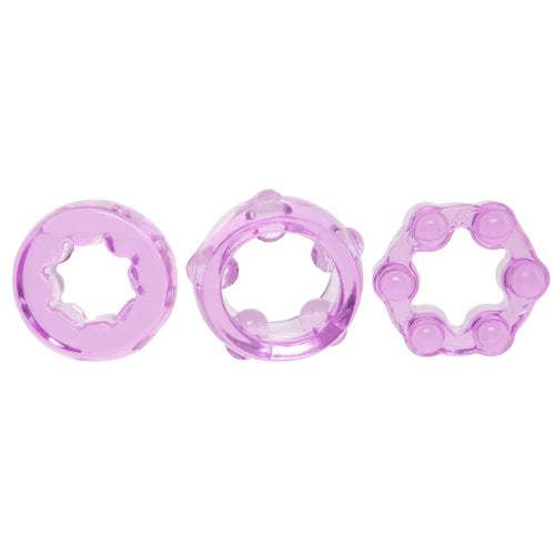 Crystal Jellies Performance Cock Ring Set in Purple