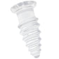 Crystal Jellies 7 Inch Anal Twist Butt Plug in Clear