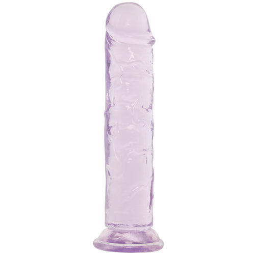 RealRock Crystal Clear 5 Inch Jelly Dildo in Purple