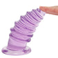 Crystal Jellies 6 Inch Anal Twist Butt Plug in Purple