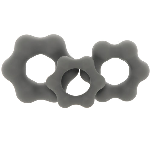 Alpha Liquid Silicone Endurance 3 Piece Cock Ring Set