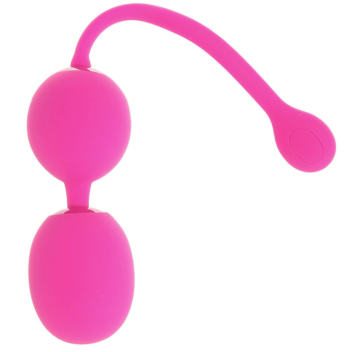 Dual Rechargeable Silicone Kegel Balls in Pink
