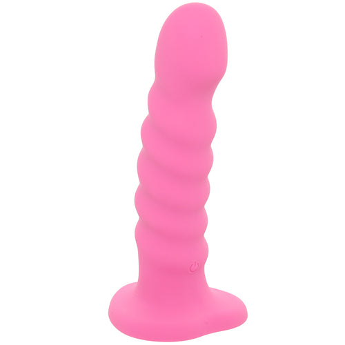 Colours 6 Inch Ribbed Remote Vibe in Pink