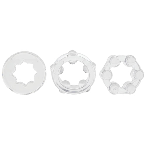 Crystal Jellies Performance Cock Ring Set in Clear