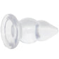 Crystal Jellies 6 Inch Double Pop Butt Plug in Clear