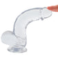 Crystal Jellies 7 Inch Curved Ballsy Dildo in Clear
