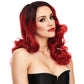 Candice Curled Wig in Dark Red