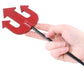Leather Devil's Riding Crop in Red