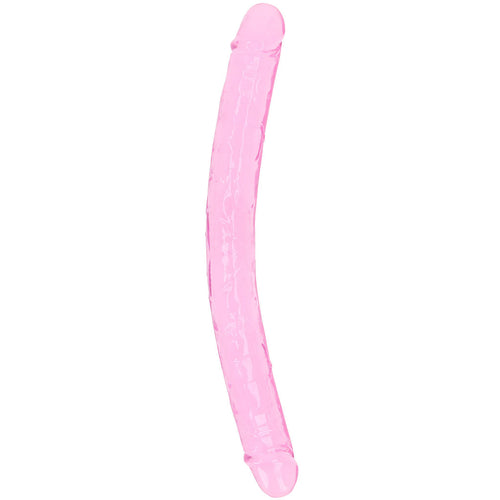 RealRock Crystal Jelly 18 Inch Double Dildo in Pink