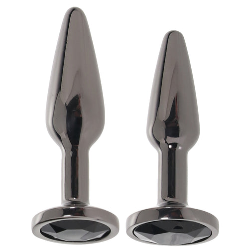 Rear Assets 2 Piece Butt Plug Kit in Gunmetal