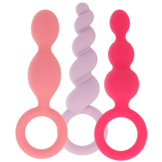 Satisfyer Plugs Silicone 3 Piece Set in Multi-Coloured
