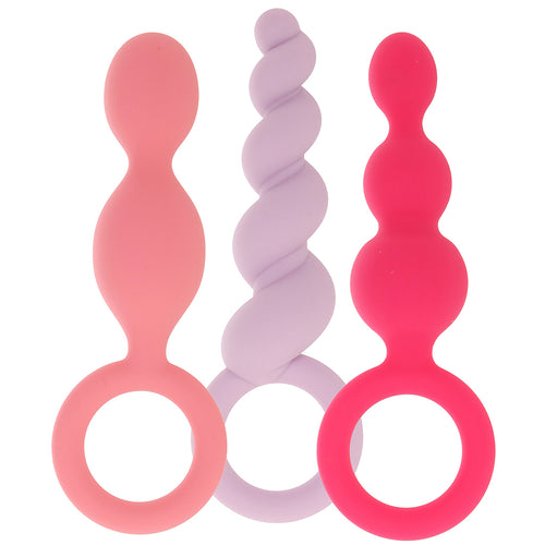 Satisfyer Plugs Silicone 3 Piece Set in Multi-Coloured