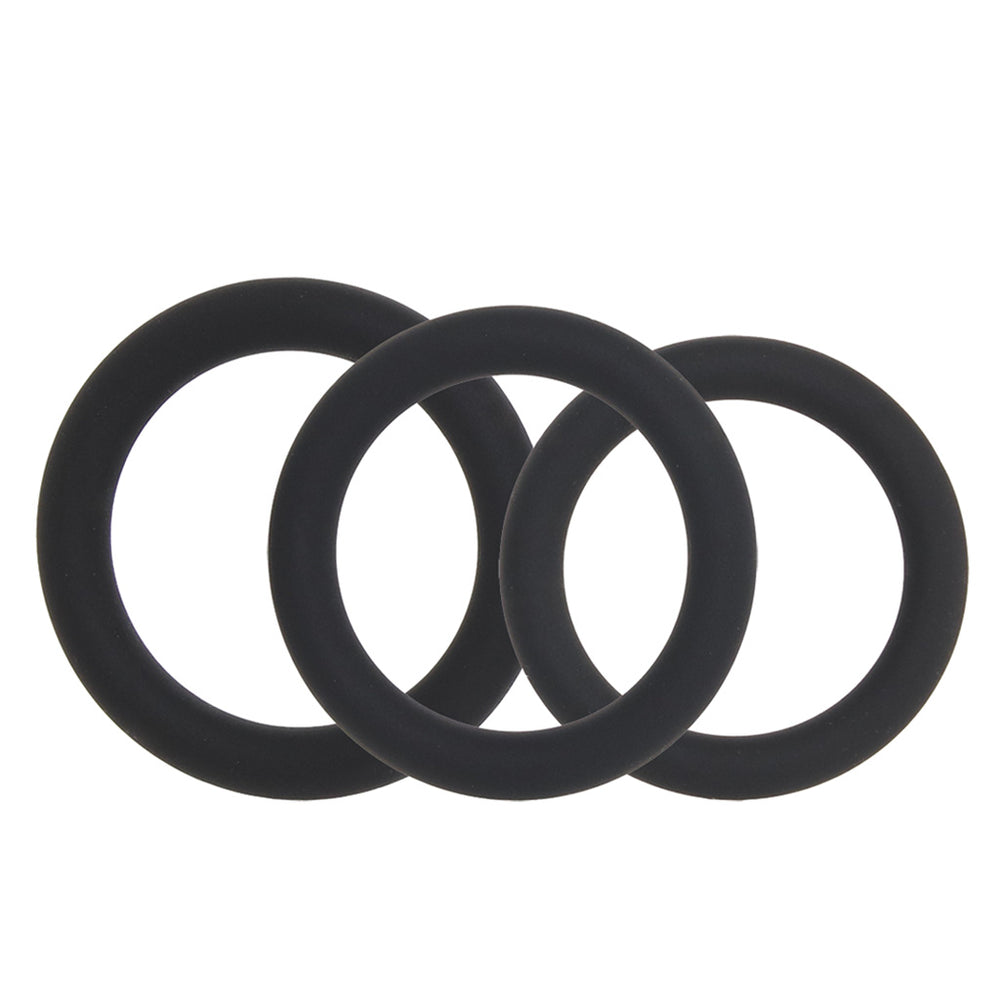 LEVELZ 3 Piece Classic Cock Ring Set in XS-M