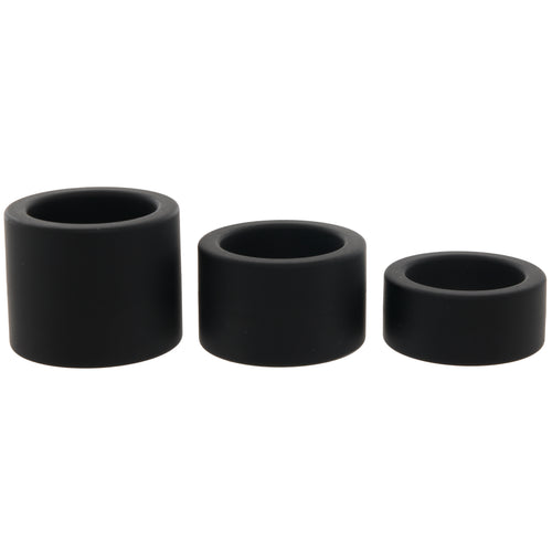 Alpha Liquid Silicone Stamina 3 Piece Cock Ring Set