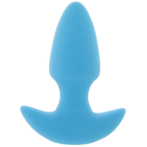 Bang! Thrusting & Vibrating Silicone Butt Plug in Blue