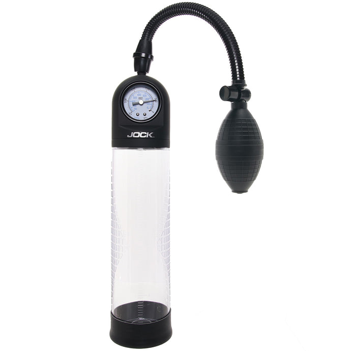 Jock Pump Up Bulb Penis Pump with Pressure Gauge
