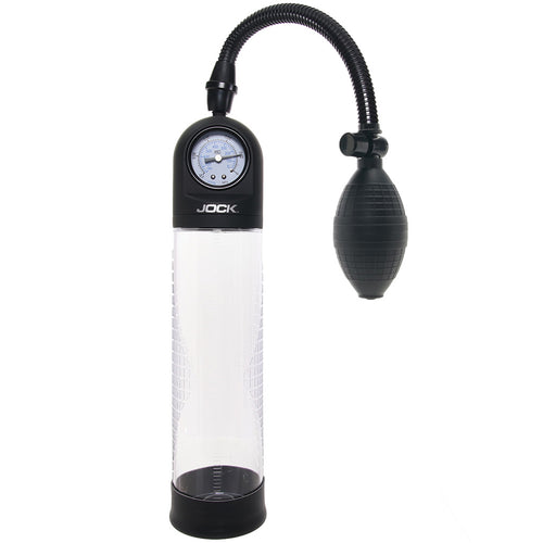 Jock Pump Up Bulb Penis Pump with Pressure Gauge
