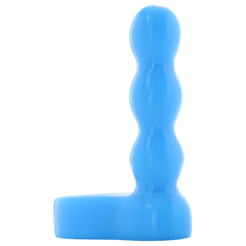 Platinum Silicone The Double Dip 2 Cock Ring Plug in Blue