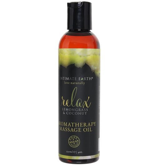 Relax Massage Oil 4oz/120ml in Lemongrass & Coconut