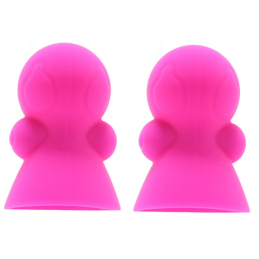 Seduce Me Vibrating Nipple Suckers in Pink
