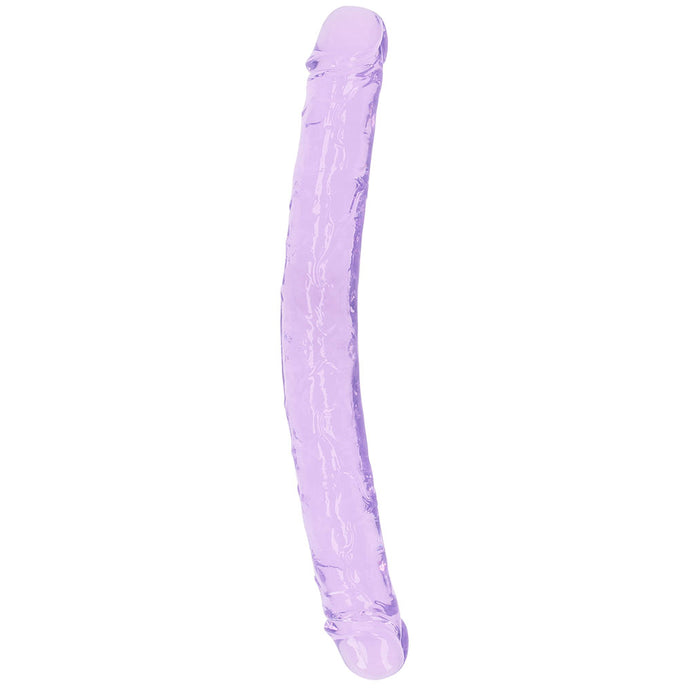 RealRock Crystal Clear Jelly 13 Inch Double Dildo in Purple