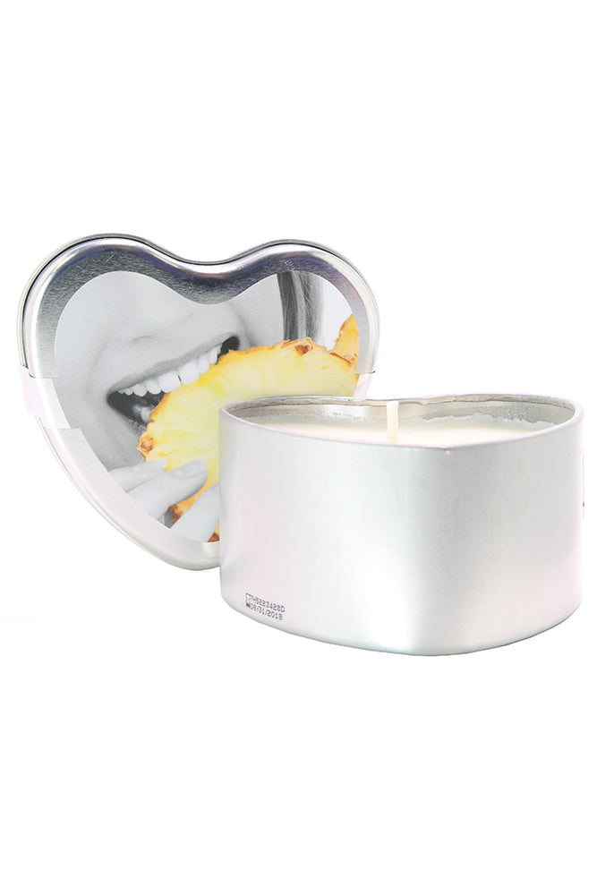 3-in-1 Edible Heart Candle 4oz/113g in Pineapple