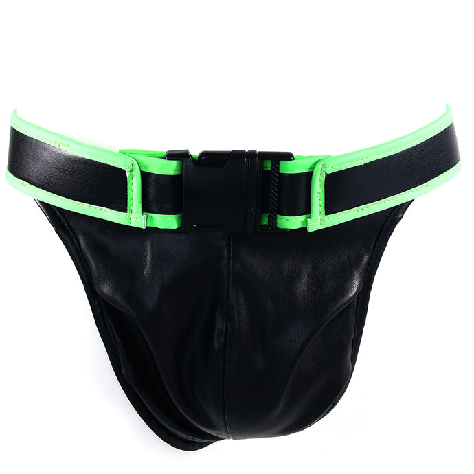 Ouch! Glow In The Dark Front Buckle Jock Strap in L/XL