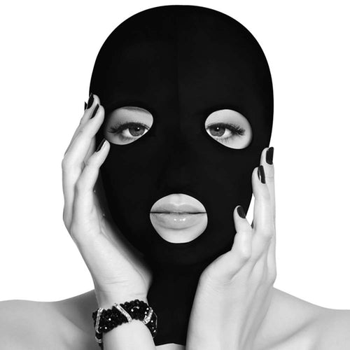 Black & White Open Mouth And Eye Subversion Mask