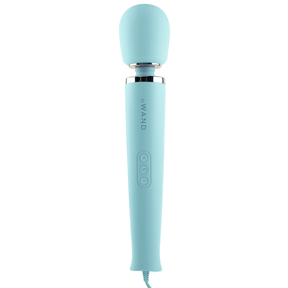 Le Wand Plug-In Massager in Sky Blue