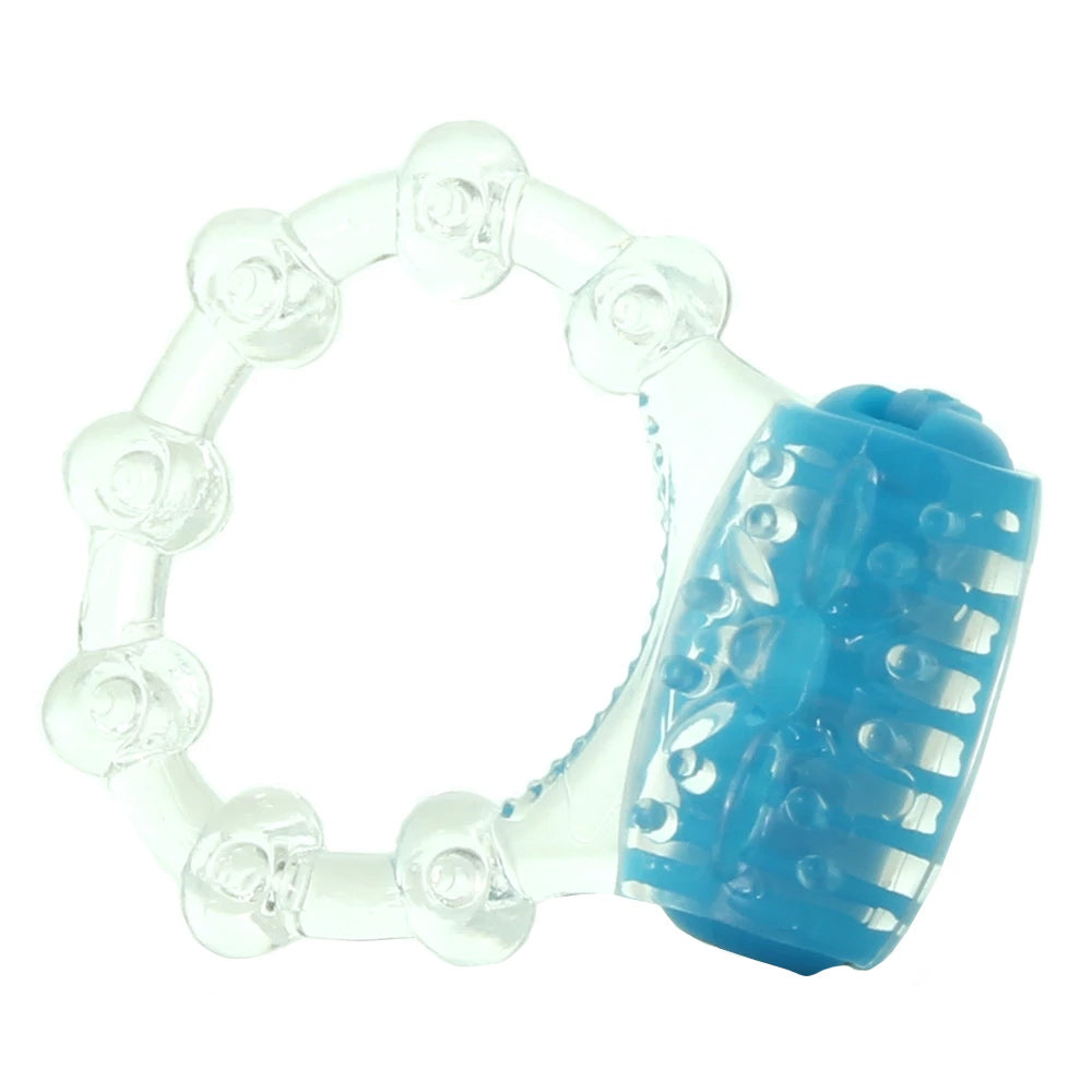Color Pop Quickie Vibrating Cock Ring in Blue