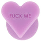 Candy Hearts F**k Me Medium Butt Plug in Purple