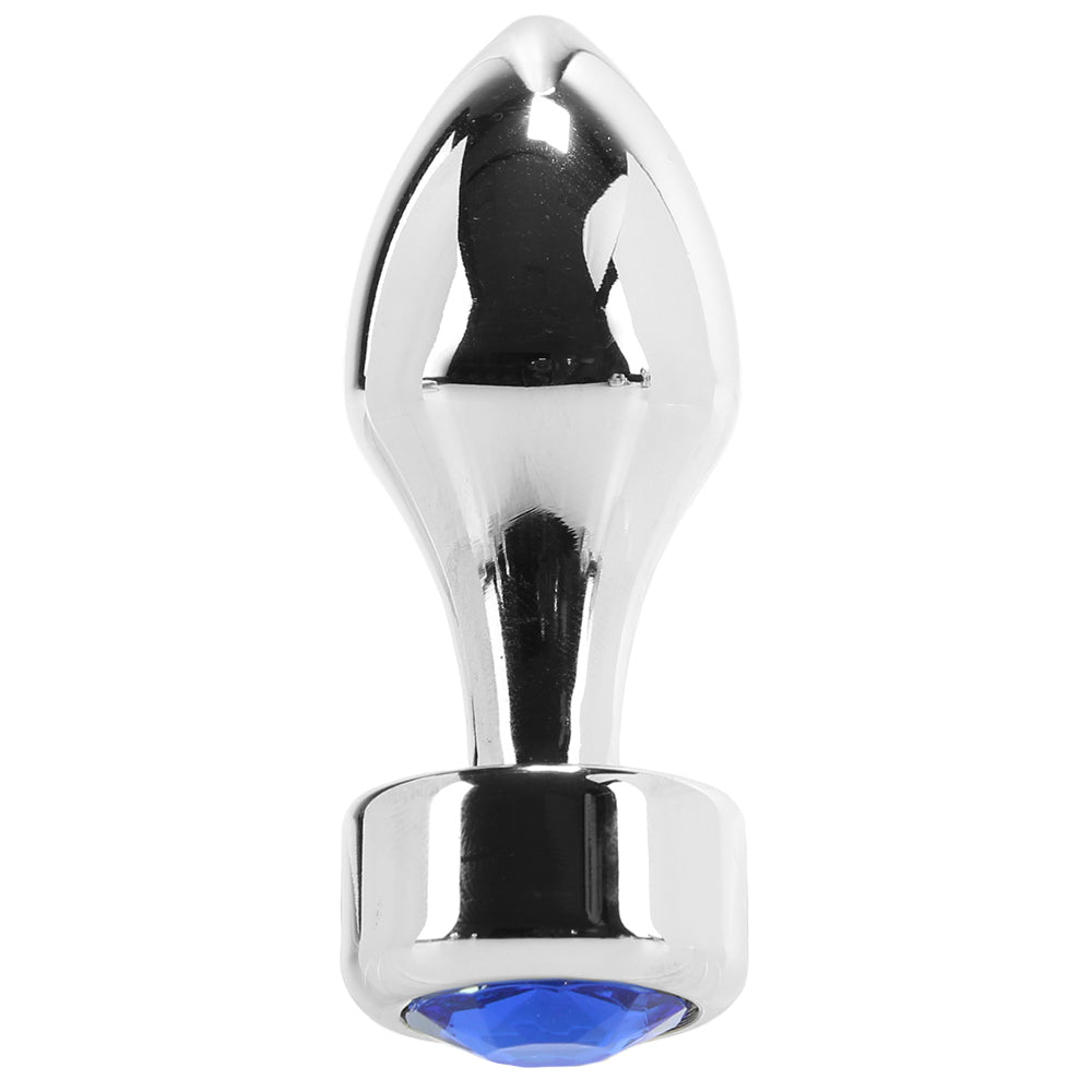 Booty Sparks Blue Gem Weighted Anal Plug in Small